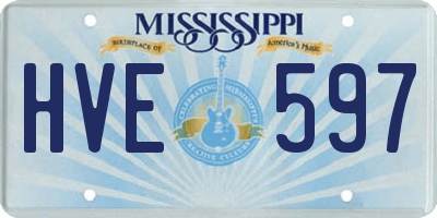 MS license plate HVE597