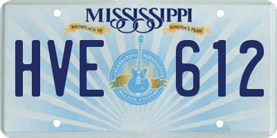 MS license plate HVE612