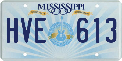 MS license plate HVE613