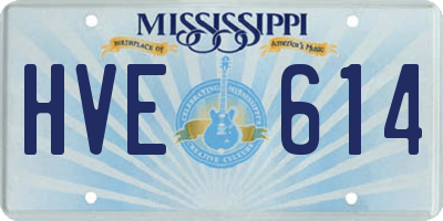 MS license plate HVE614