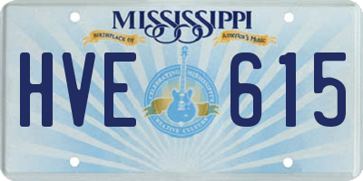 MS license plate HVE615