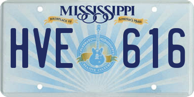 MS license plate HVE616