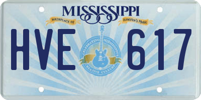MS license plate HVE617