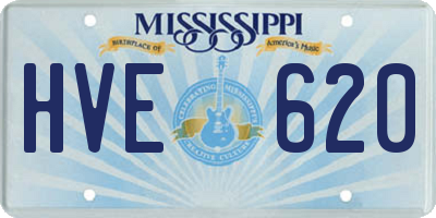 MS license plate HVE620