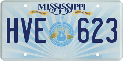 MS license plate HVE623