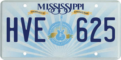 MS license plate HVE625