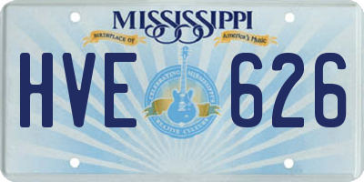 MS license plate HVE626