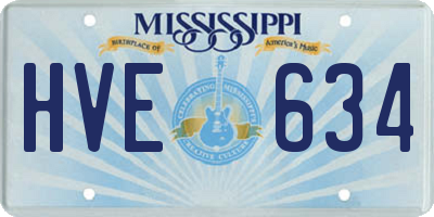 MS license plate HVE634