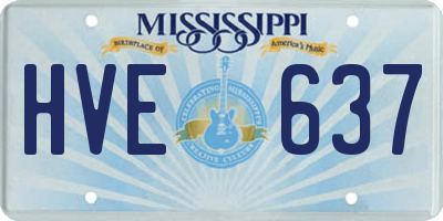 MS license plate HVE637