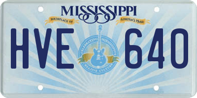 MS license plate HVE640