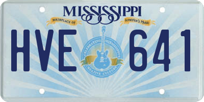 MS license plate HVE641