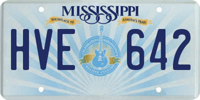 MS license plate HVE642