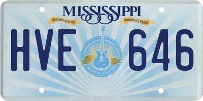 MS license plate HVE646