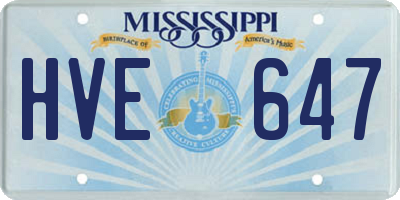 MS license plate HVE647