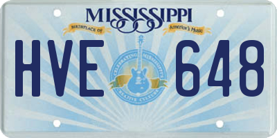MS license plate HVE648