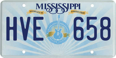 MS license plate HVE658