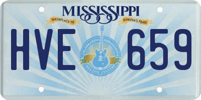 MS license plate HVE659