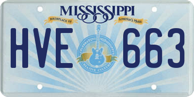 MS license plate HVE663