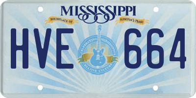 MS license plate HVE664