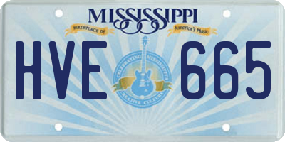 MS license plate HVE665