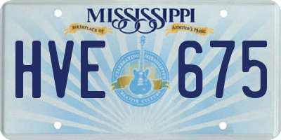 MS license plate HVE675