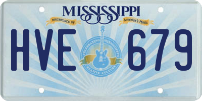 MS license plate HVE679