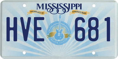 MS license plate HVE681