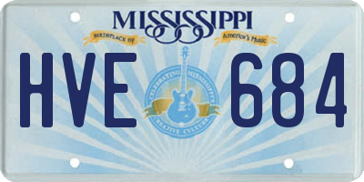 MS license plate HVE684