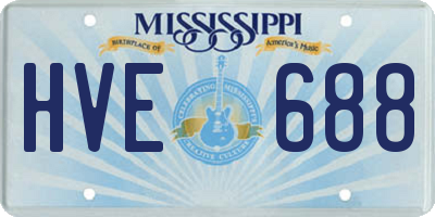 MS license plate HVE688