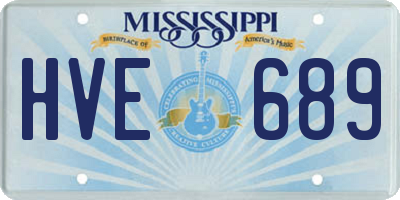 MS license plate HVE689