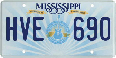 MS license plate HVE690
