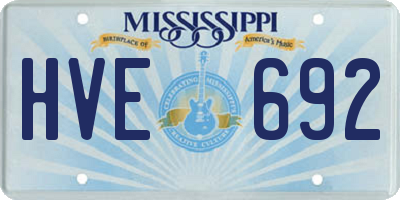 MS license plate HVE692