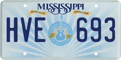 MS license plate HVE693