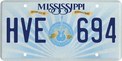 MS license plate HVE694