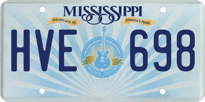 MS license plate HVE698