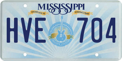 MS license plate HVE704