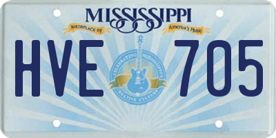 MS license plate HVE705