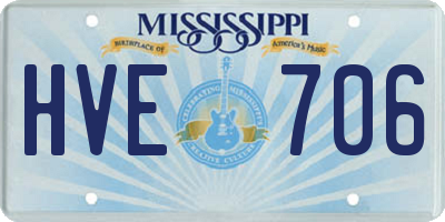 MS license plate HVE706