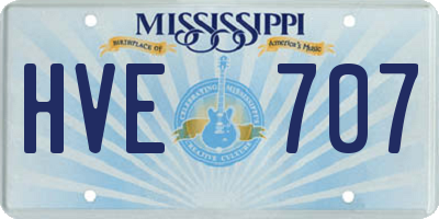 MS license plate HVE707