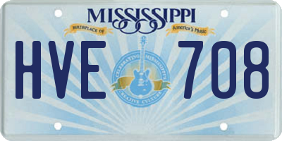 MS license plate HVE708