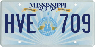 MS license plate HVE709