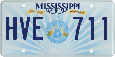 MS license plate HVE711