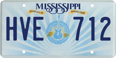 MS license plate HVE712