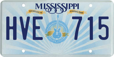 MS license plate HVE715