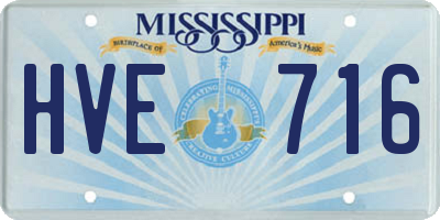 MS license plate HVE716