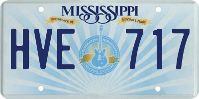 MS license plate HVE717