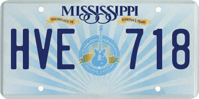 MS license plate HVE718