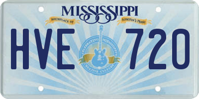 MS license plate HVE720