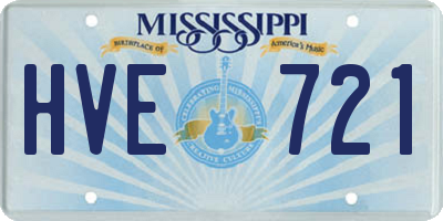 MS license plate HVE721