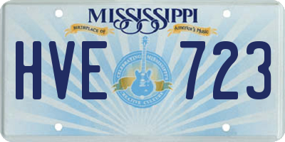 MS license plate HVE723